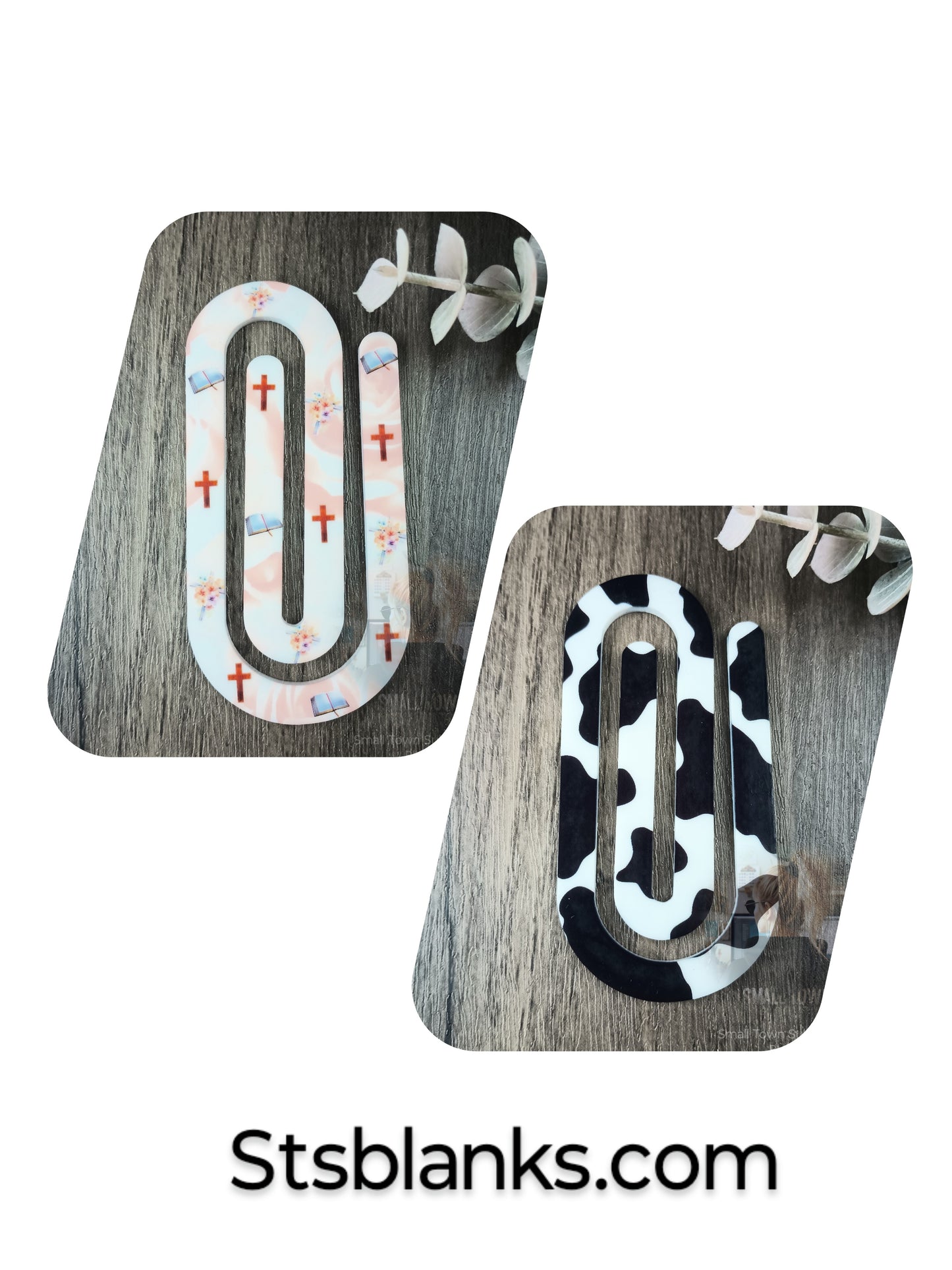 Jumbo paperclip - white or clear acrylic