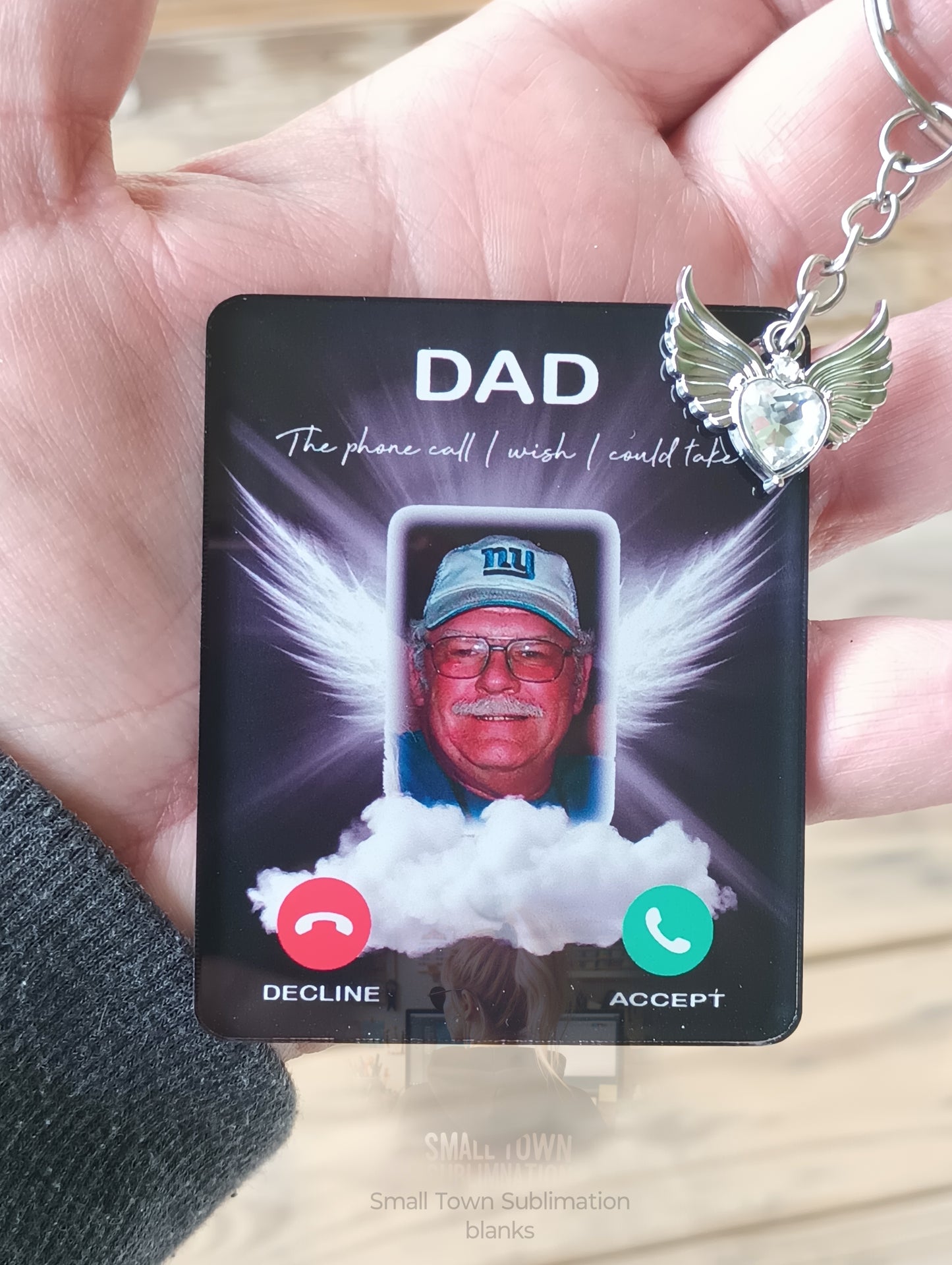 Clear acrylic keychain