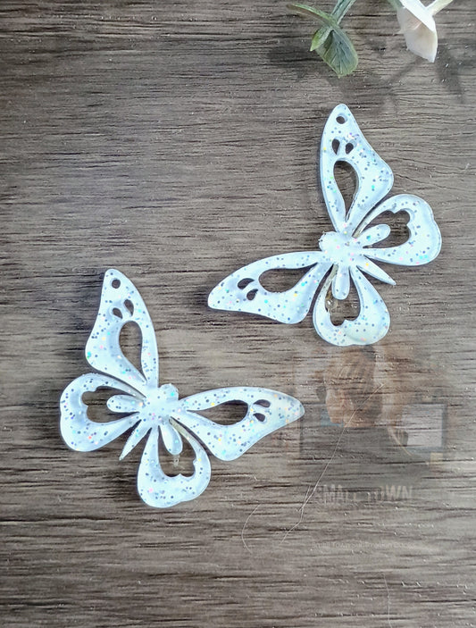 Butterfly glitter acrylic earring blanks