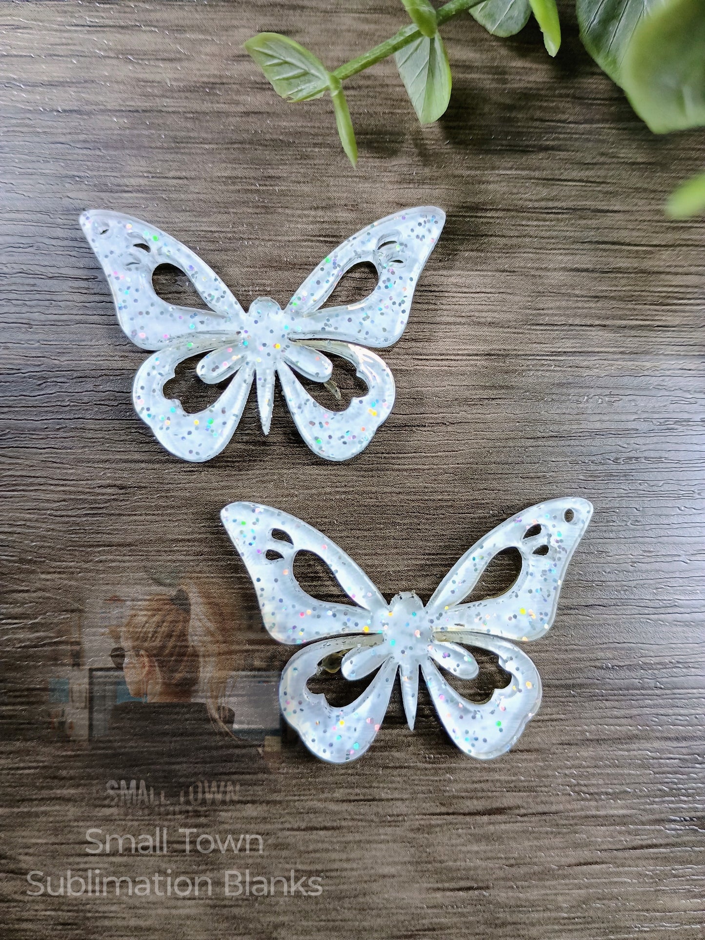 Butterfly glitter acrylic earring blanks