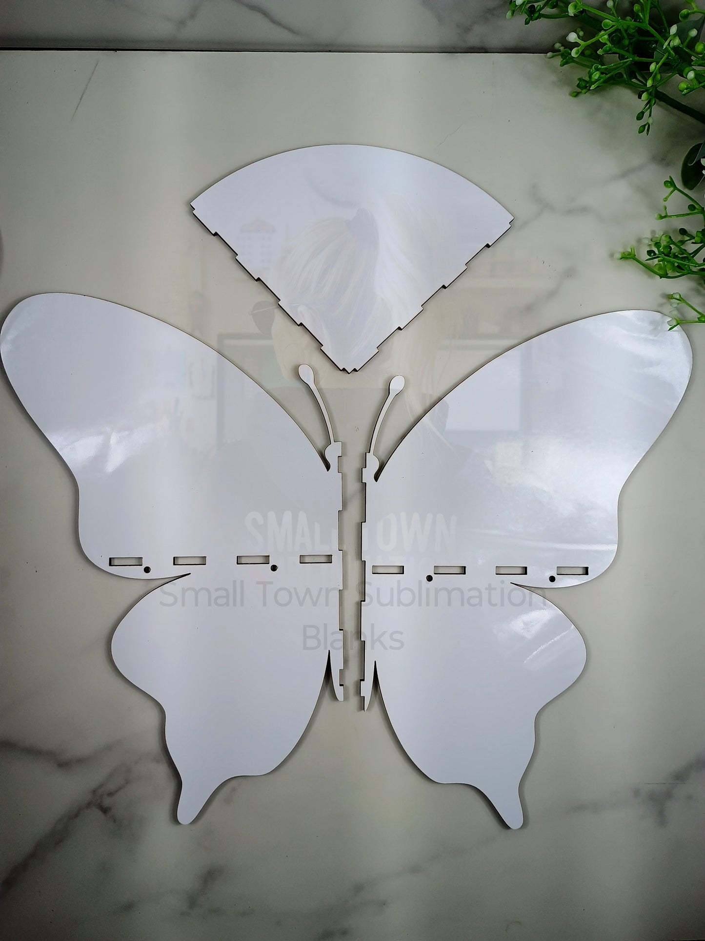 Butterfly corner wall shelf