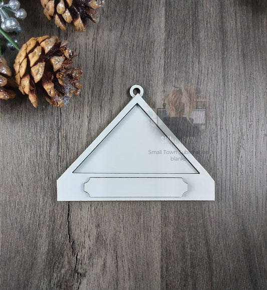 Memorial American flag frame ornament