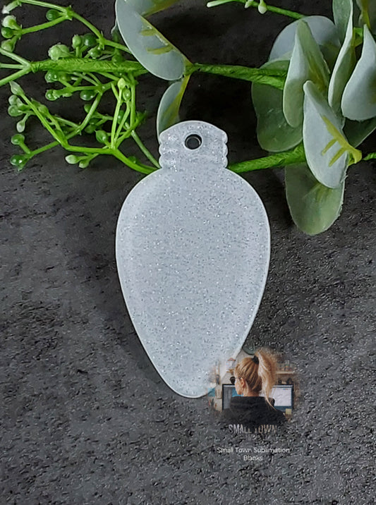 Lightbulb glitter acrylic