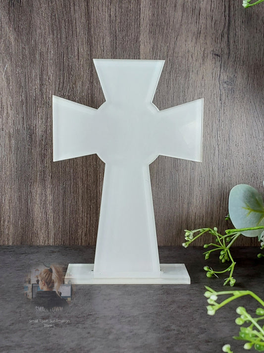 * Clear acrylic cross shelf sitter