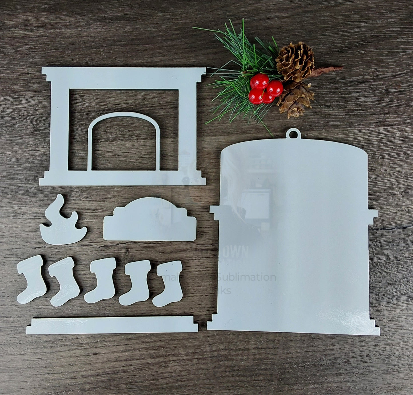 Fireplace family ornament