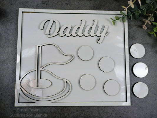 Golf plaque, Dad's, Father's Day, Moms, golf balls, par plaque