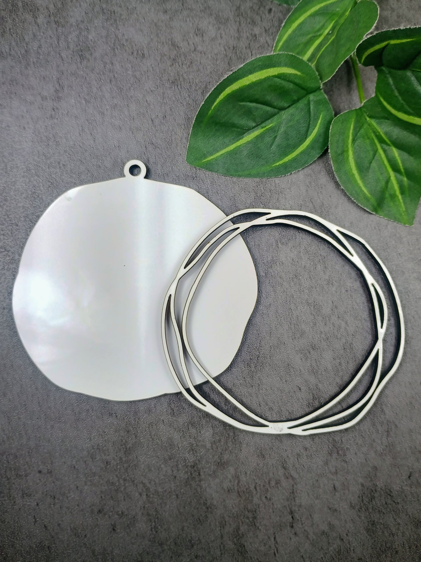 Sublimation blank, crazy line, round, Christmas tree ornament