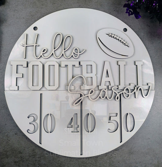 Large Football season door round