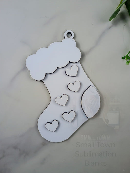 Family stocking Christmas ornament