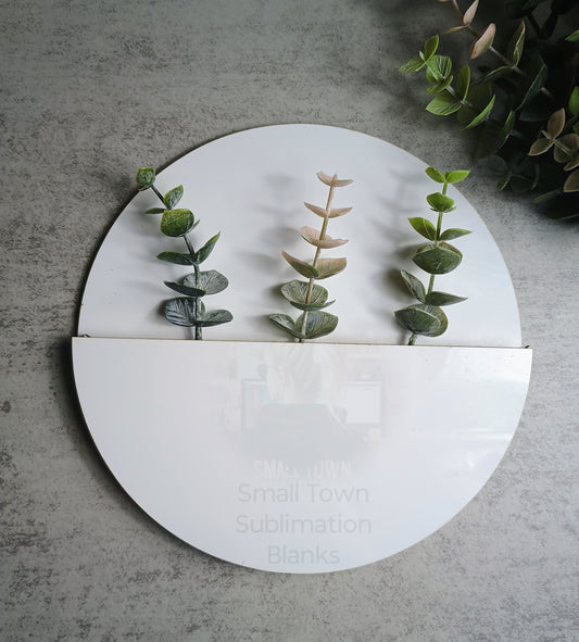 Round Artificial flower holder, mom gift, shelf sitter