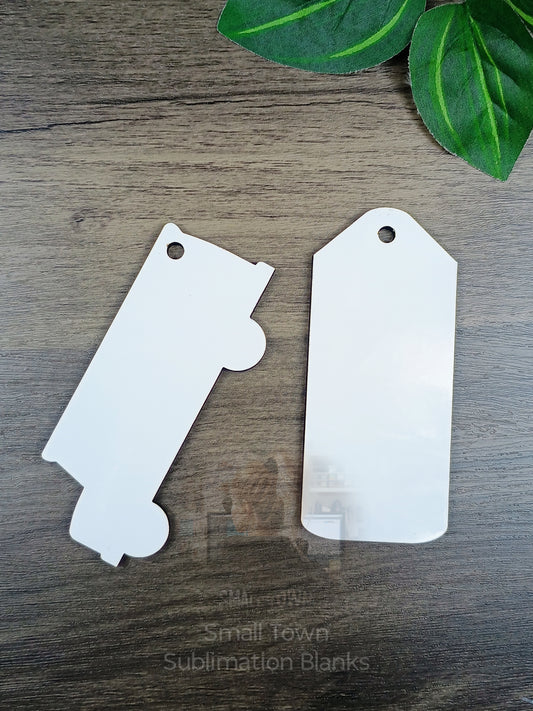 Back to school bag tags, bus and pencil