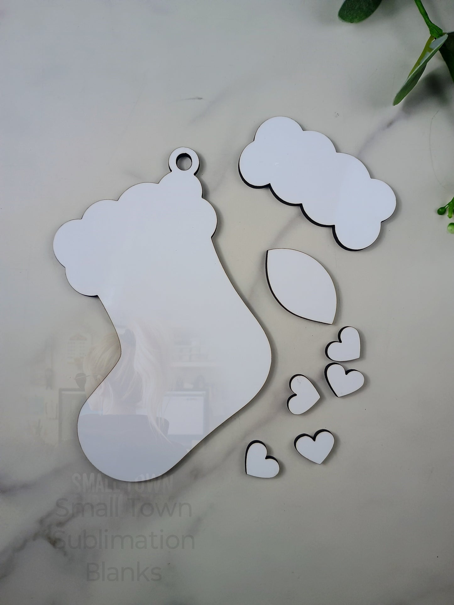 Family stocking Christmas ornament