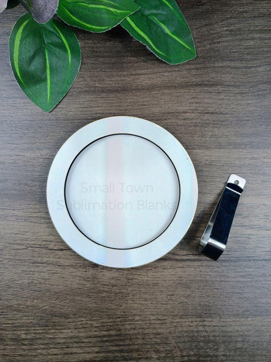 Round 2D visor clip blank