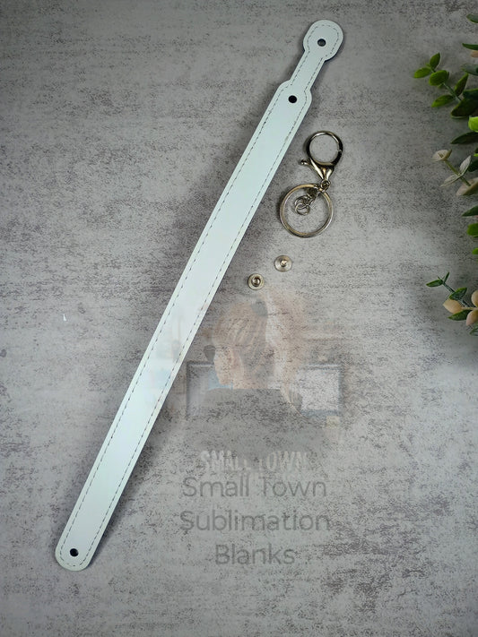 PU leather wristlet, keychain