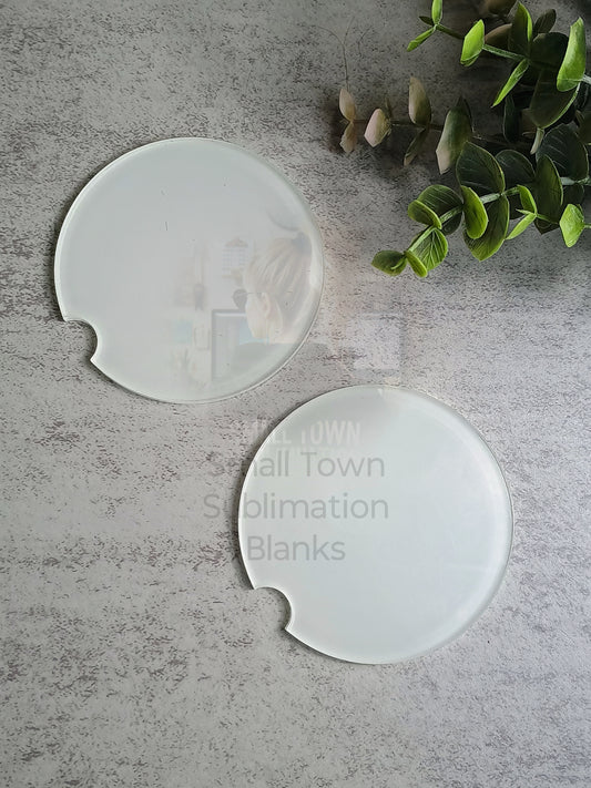 Clear acrylic car coasters