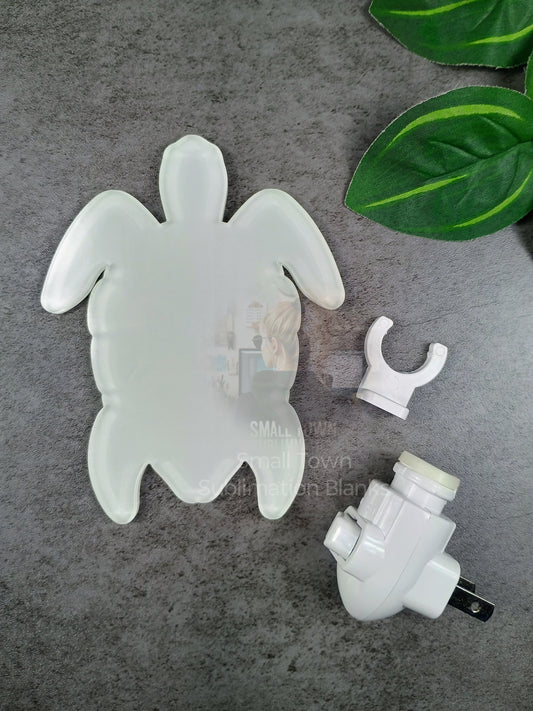 Turtle shape clear acrylic night light