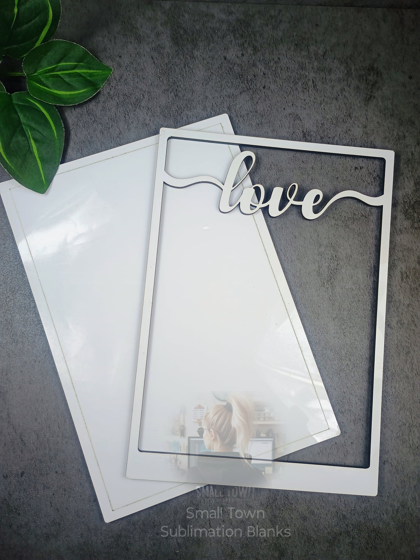 Love frame 2D shelf sitter sublimation blank