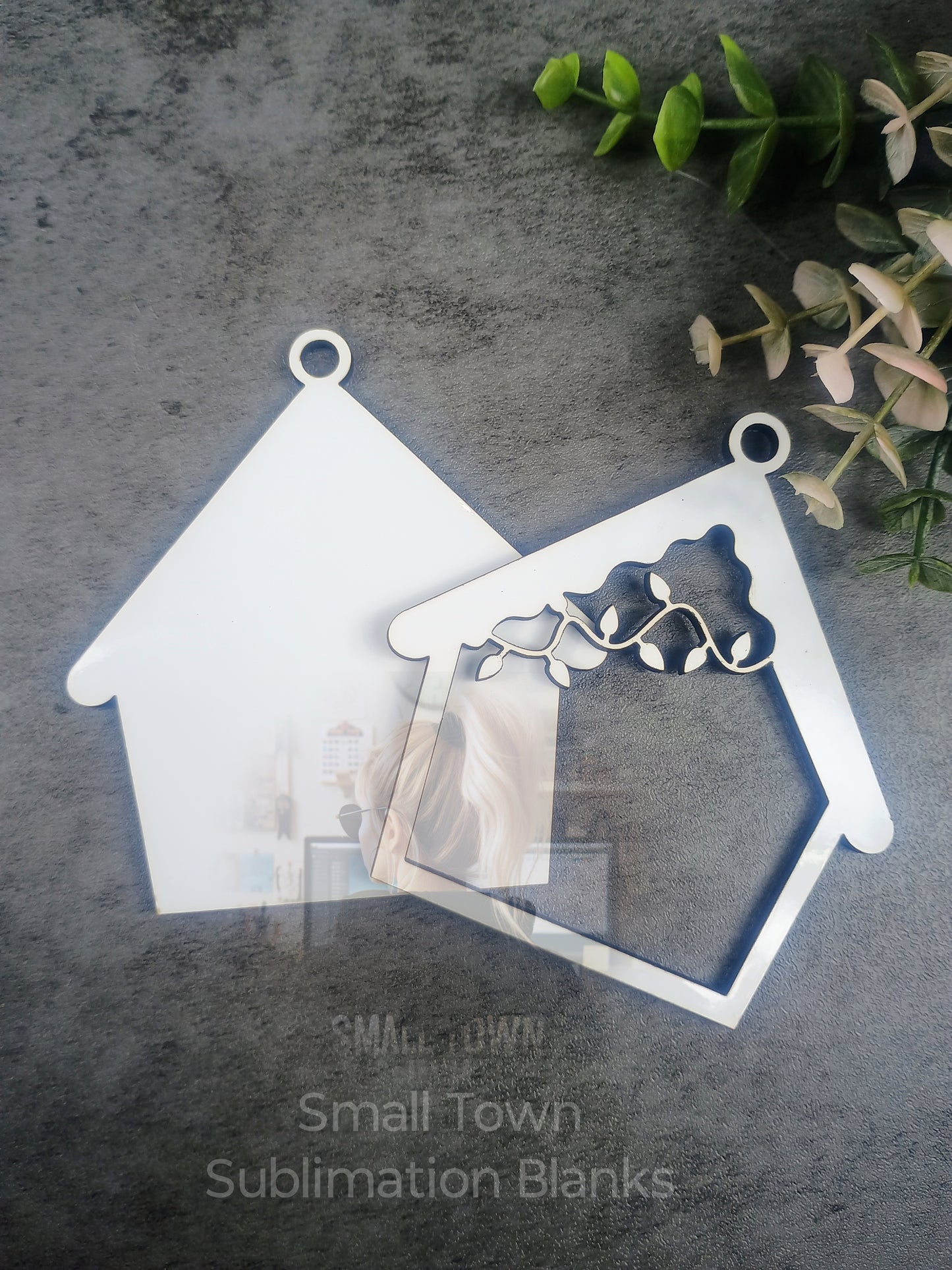 House and lights layered sublimation blank