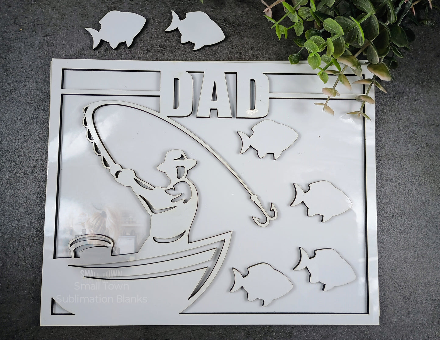 Fishing plaque, Father's Day, fish, kids,