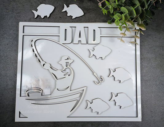 Fishing plaque, Father's Day, fish, kids,