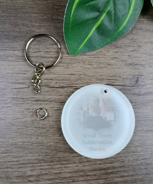 2" round keychain. MDF or acrylic