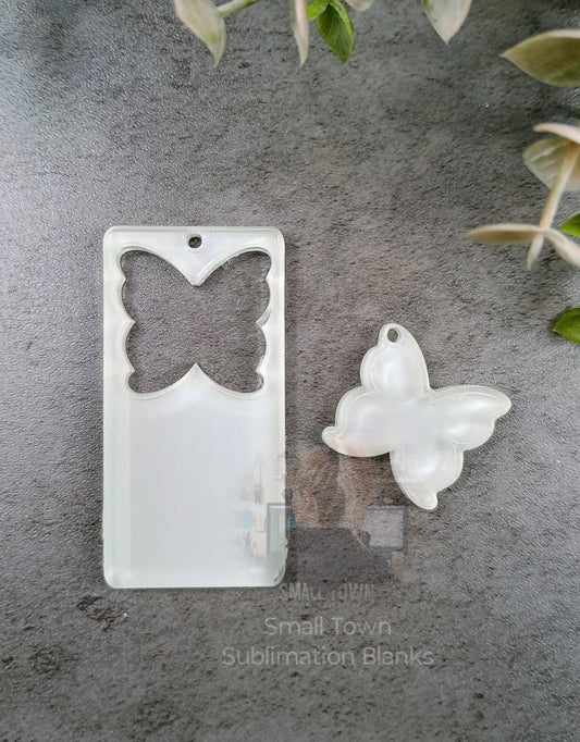 Butterfly cutout keychain