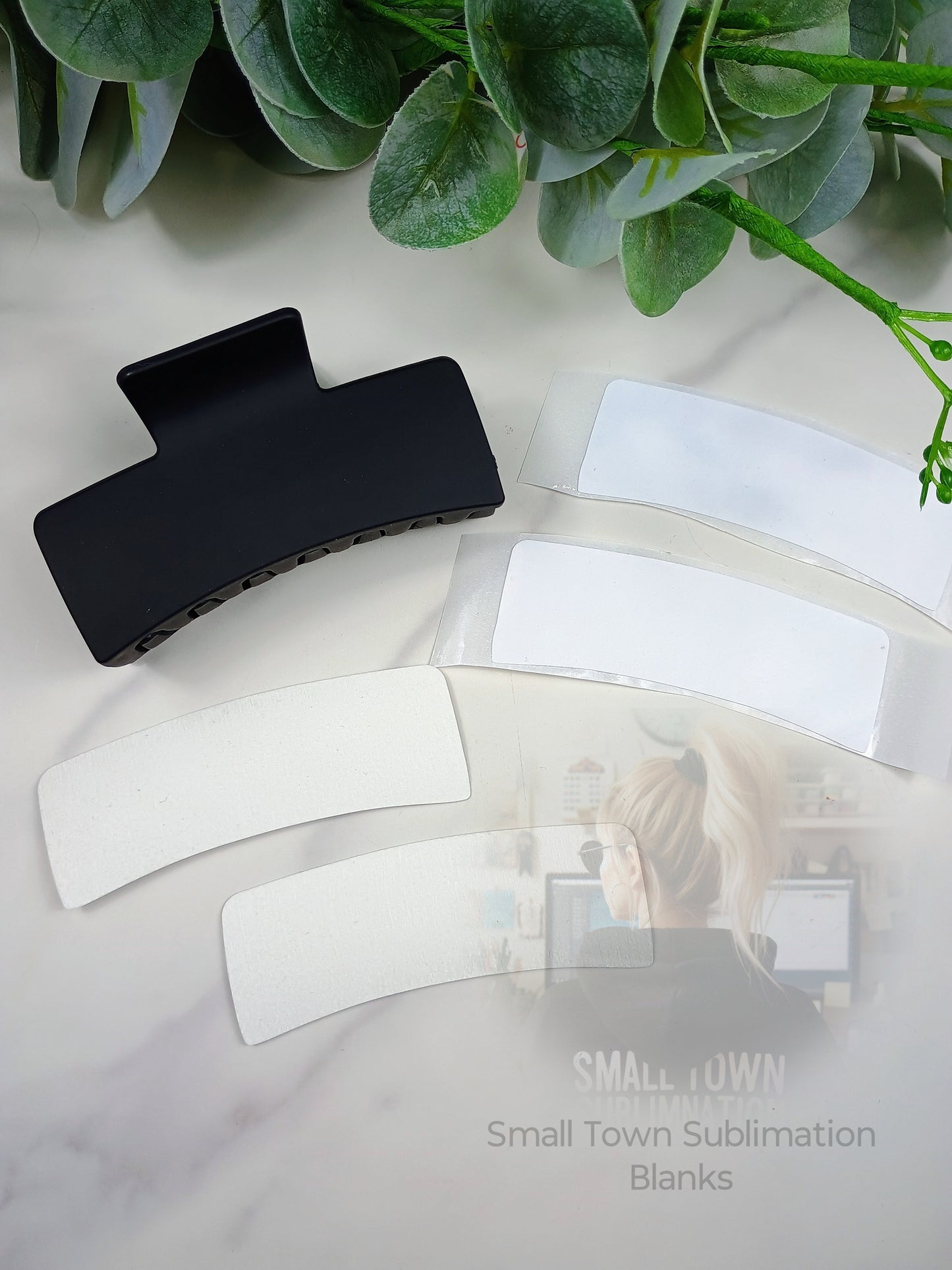 Hair clips with fabric sublimation