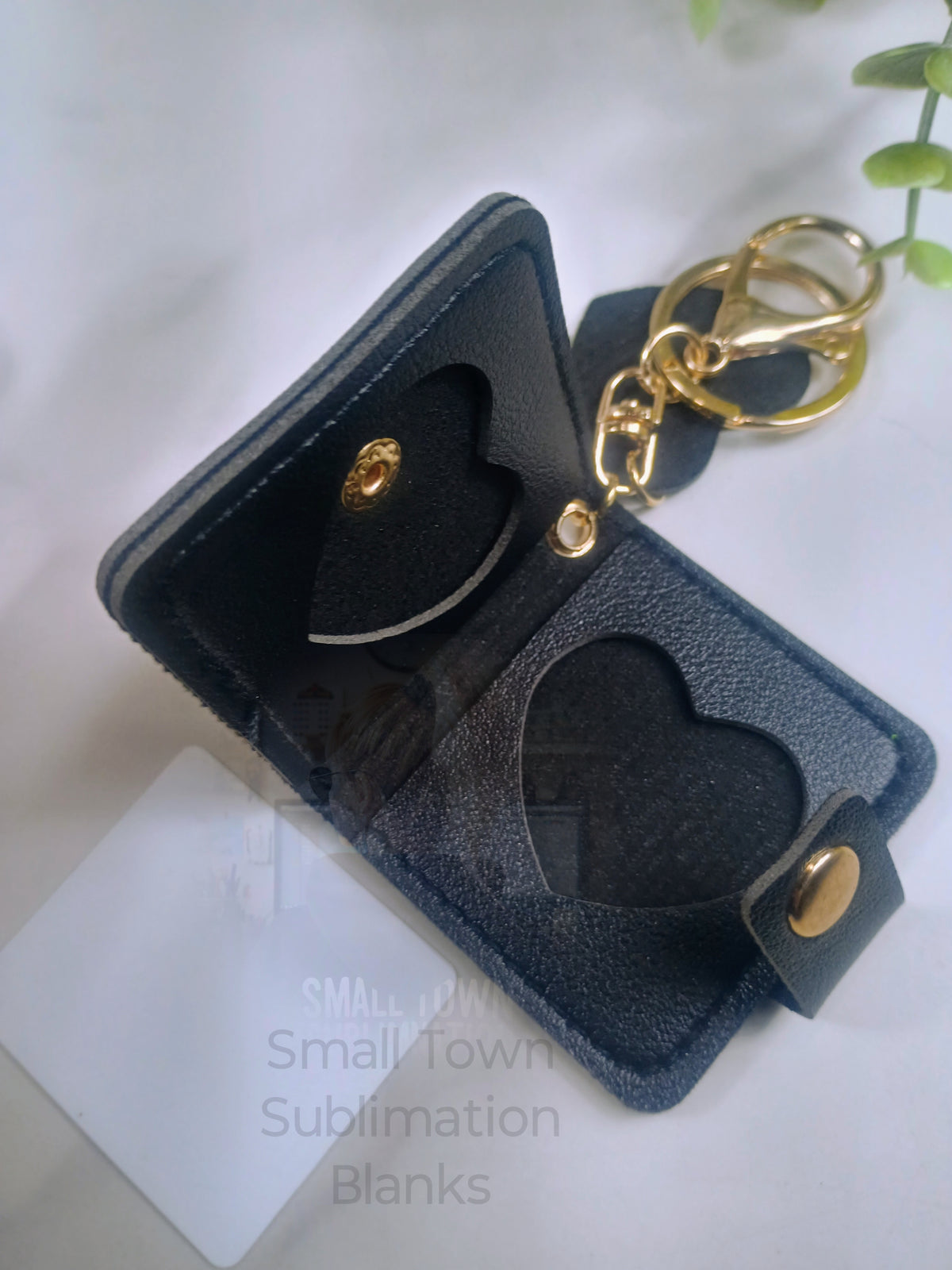 Mini keychain photo album sublimation blanks, PU leather