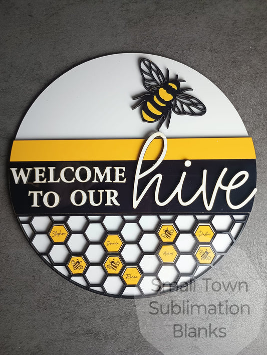 Bee hive round (DIGITAL FILE)