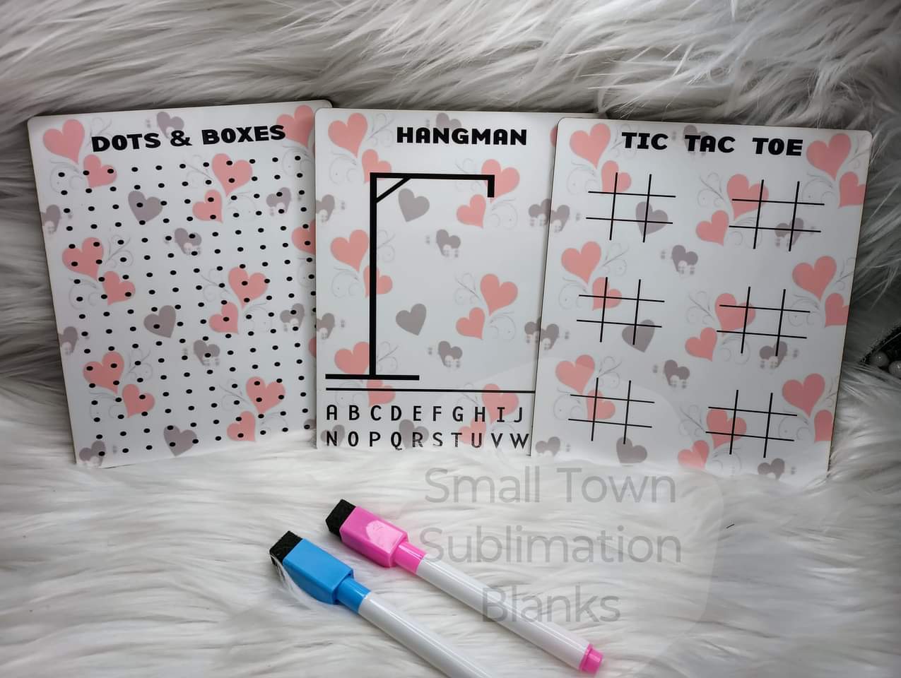 Dry erase travel game boards