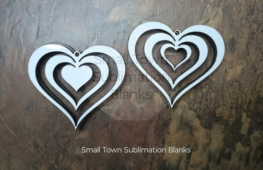 Double layer heart charm