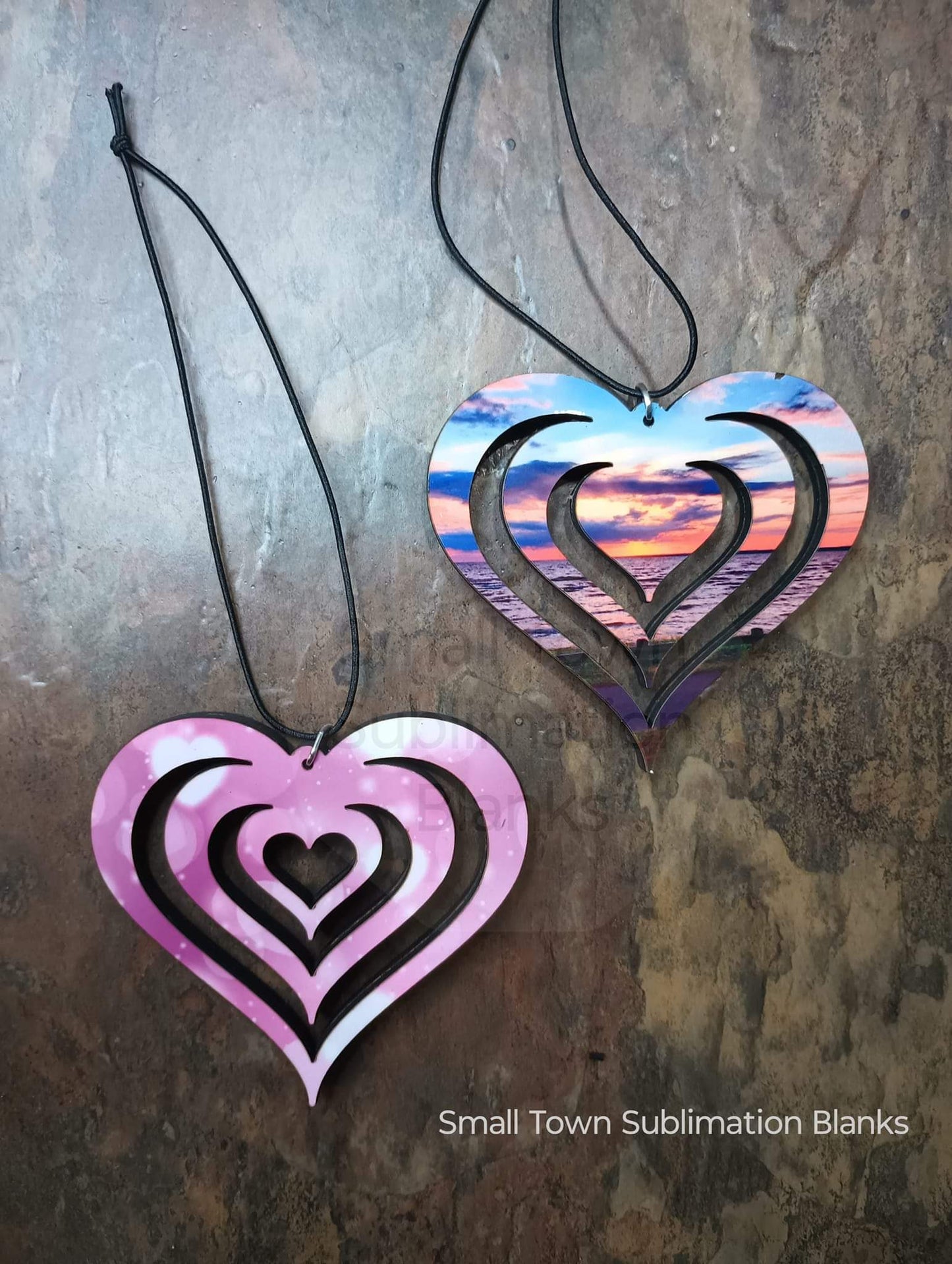 Double layer heart charm