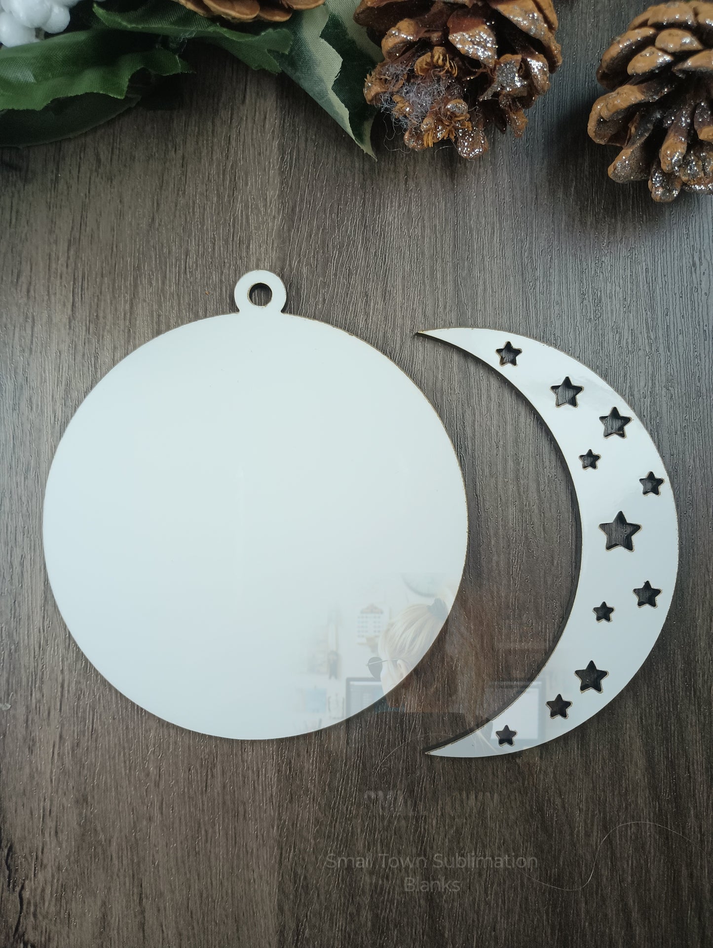 Half moon ornament