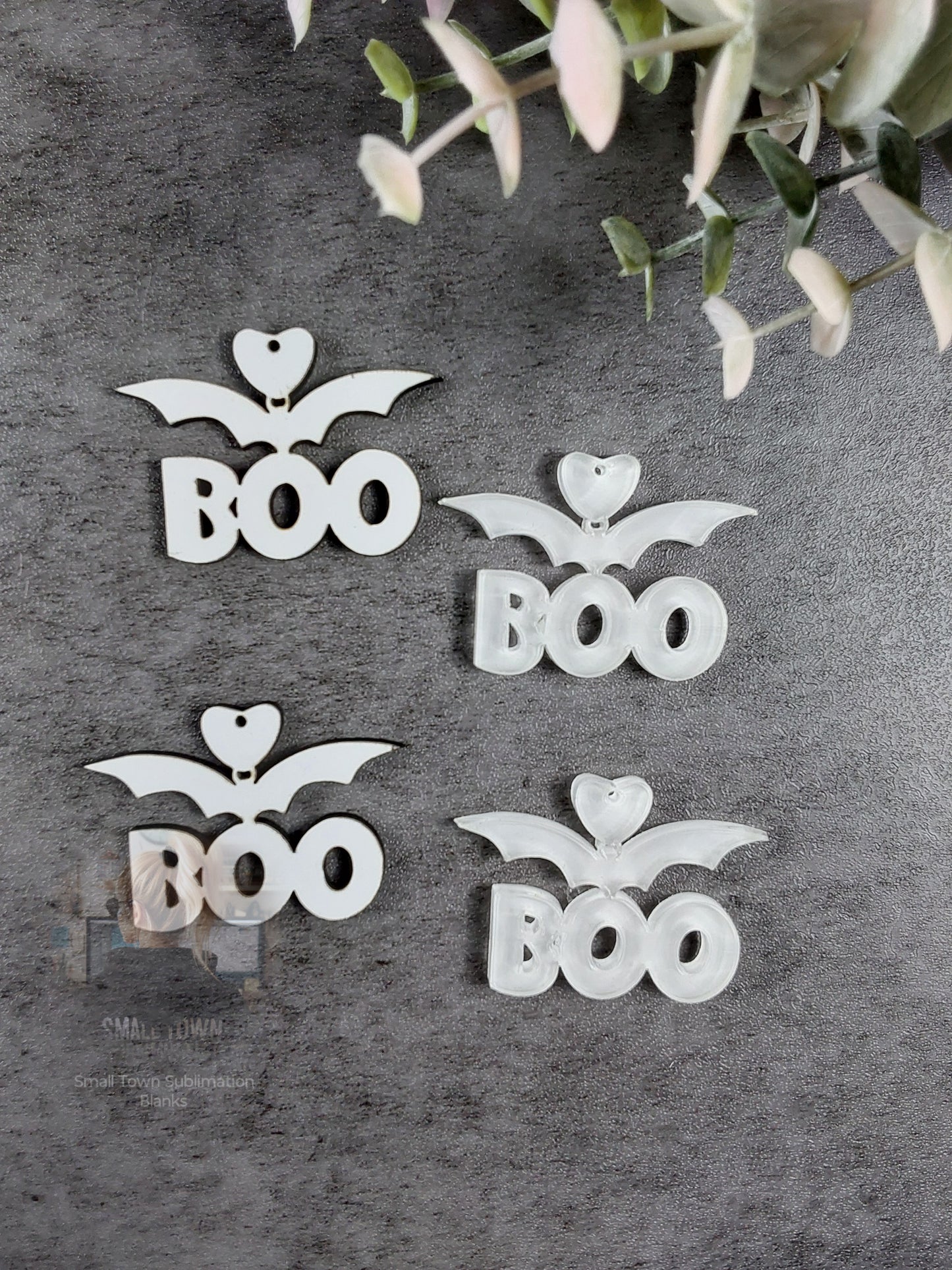 Boo bat earrings