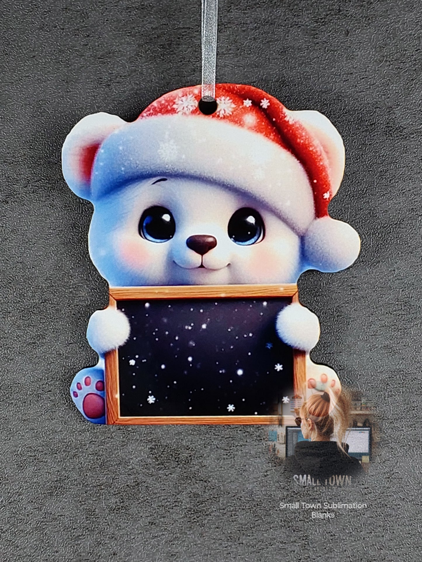 Bear message board ornament