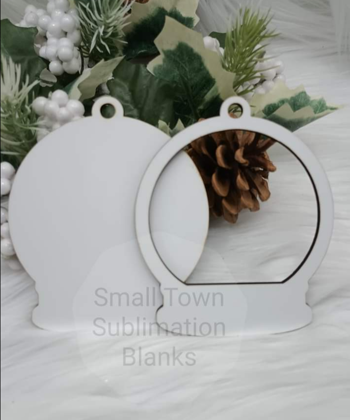 2D snow globe ornament