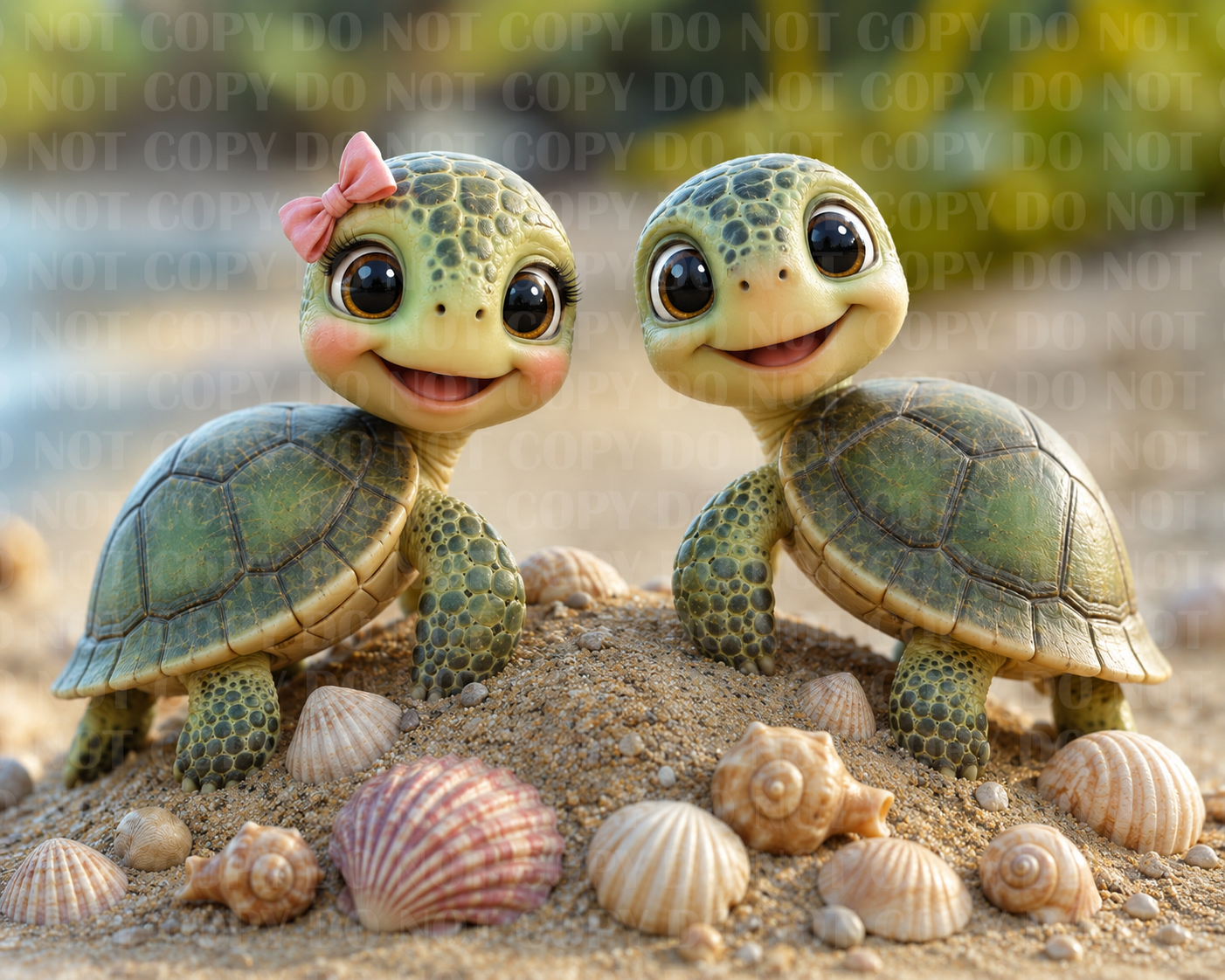 Turtle family PNG Digital file
