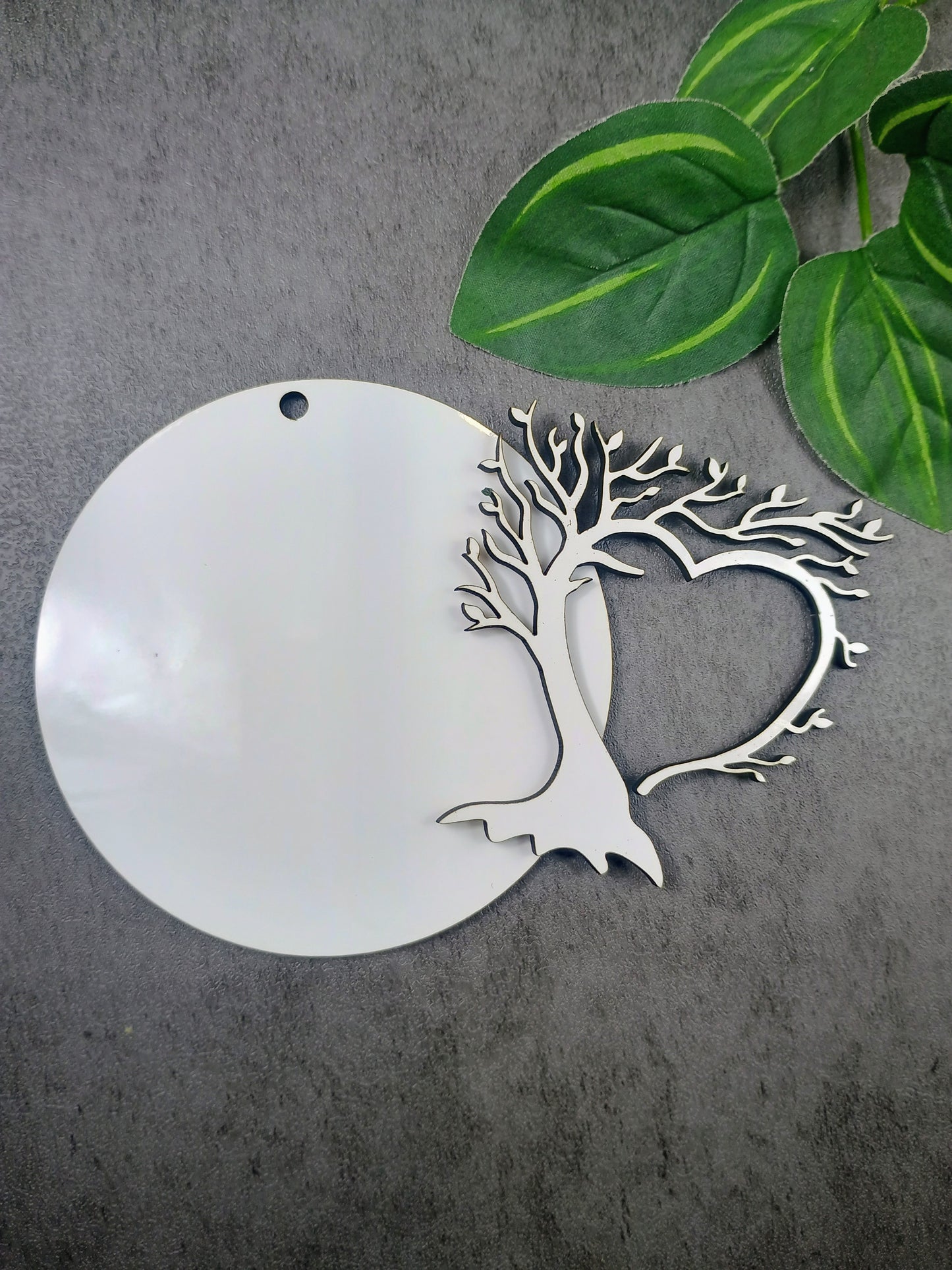 Sublimation Blanks tree heart Christmas ornament.