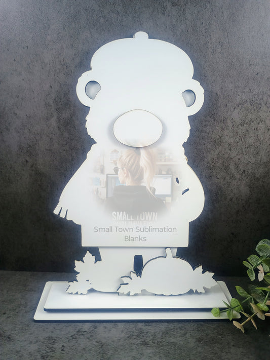 Fall bear, layered shelf sitter