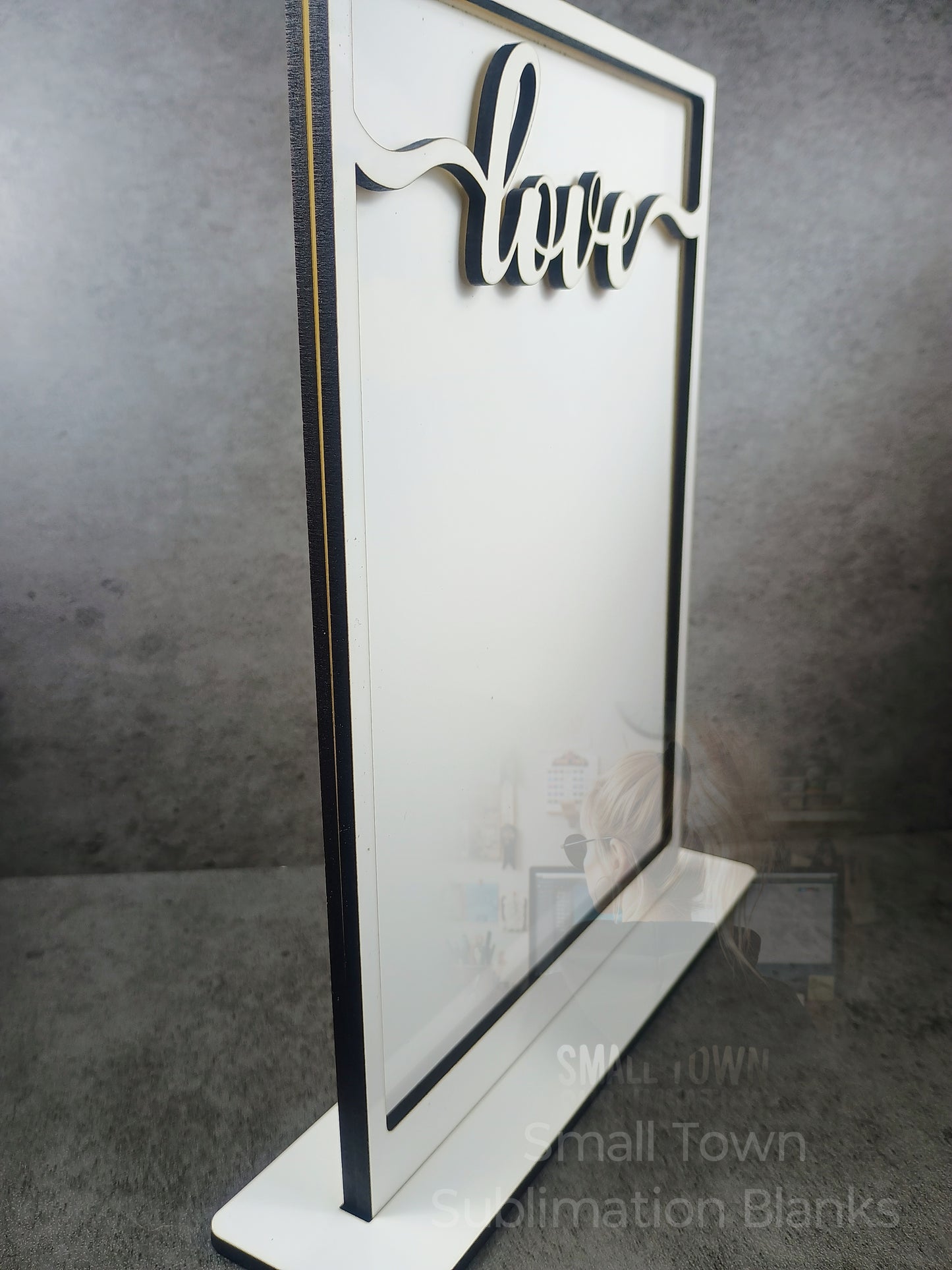 Love frame 2D shelf sitter sublimation blank