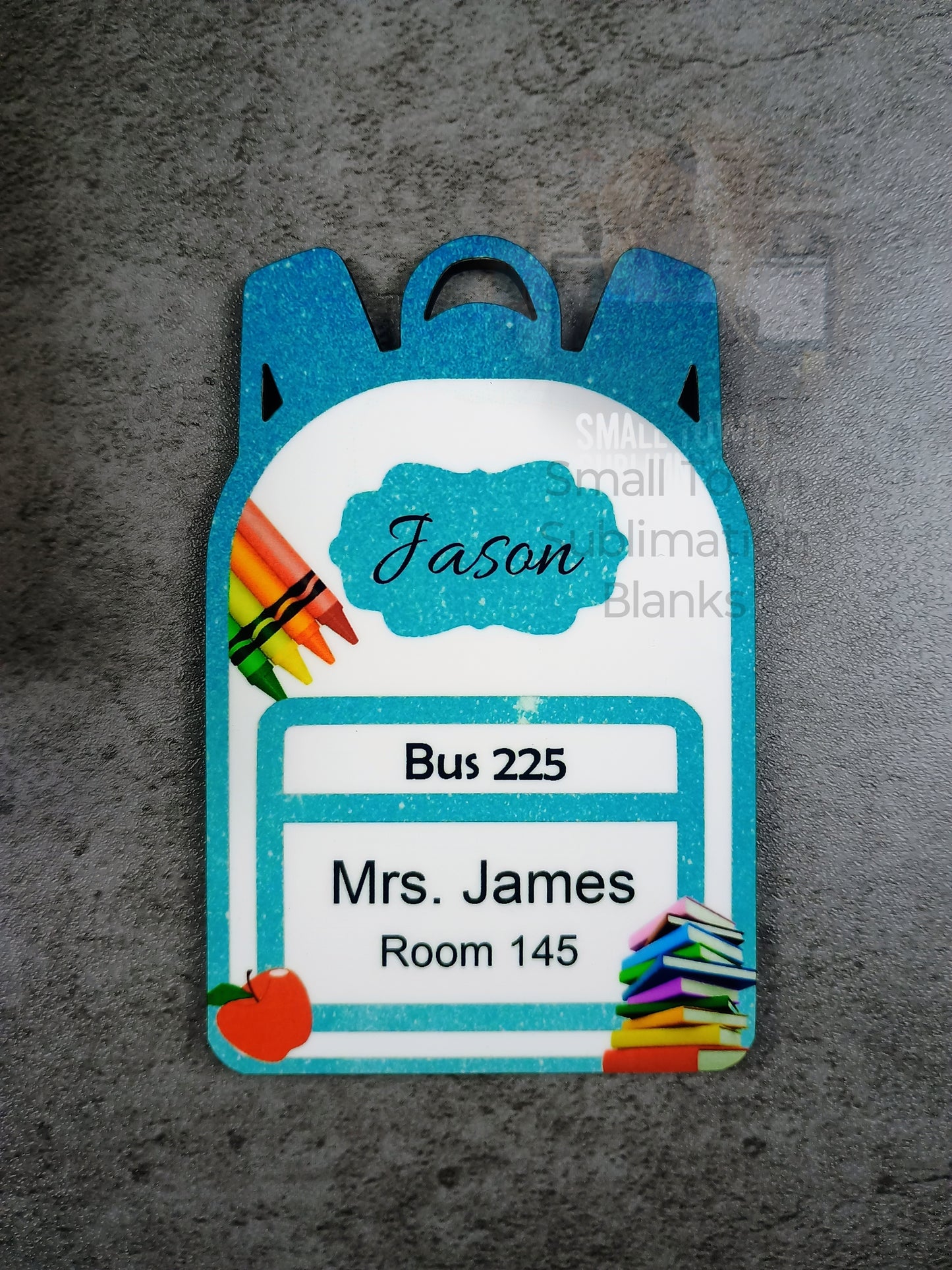 Backpack tags.