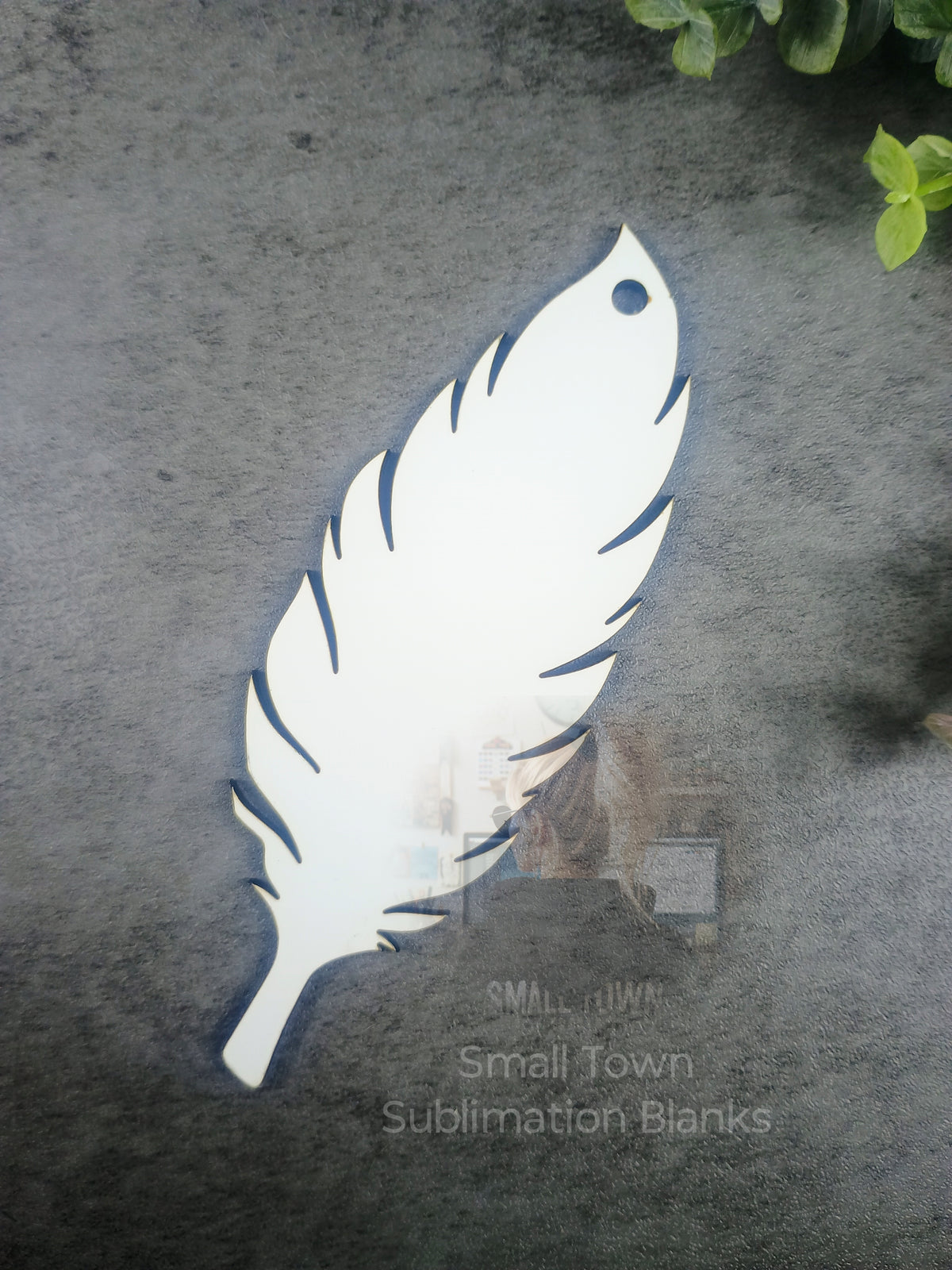 Feather ornament sublimation blank