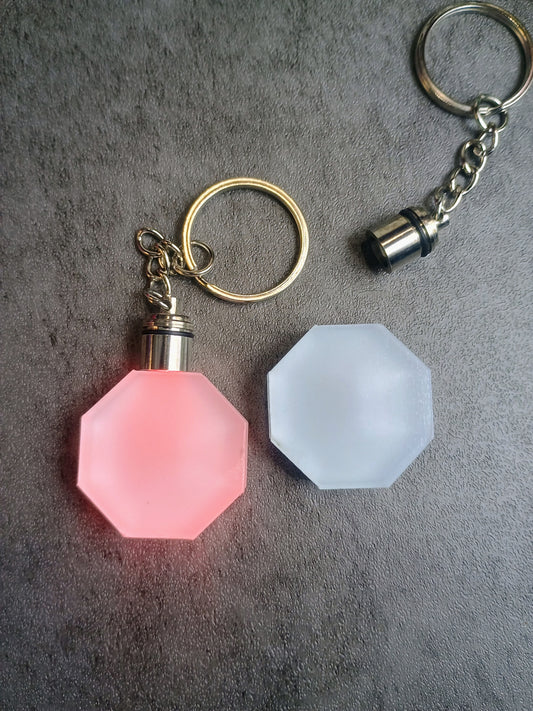 Light up thick acrylic  keychain sublimation blank.