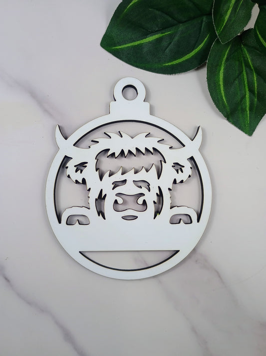 Highland cow ornament