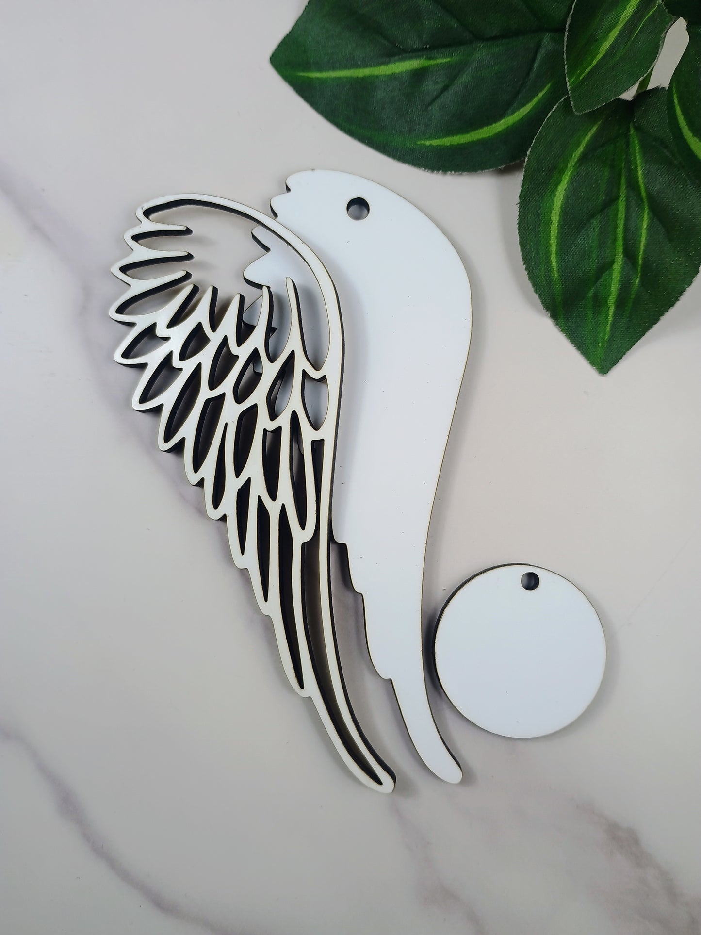 Angel wing hanger ornament