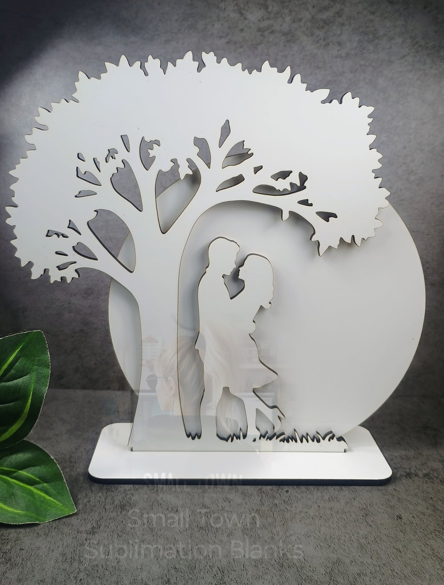 Tree-couple-moon sublimation blank