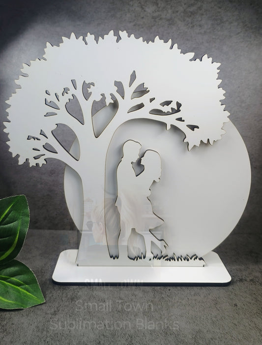 Tree-couple-moon sublimation blank