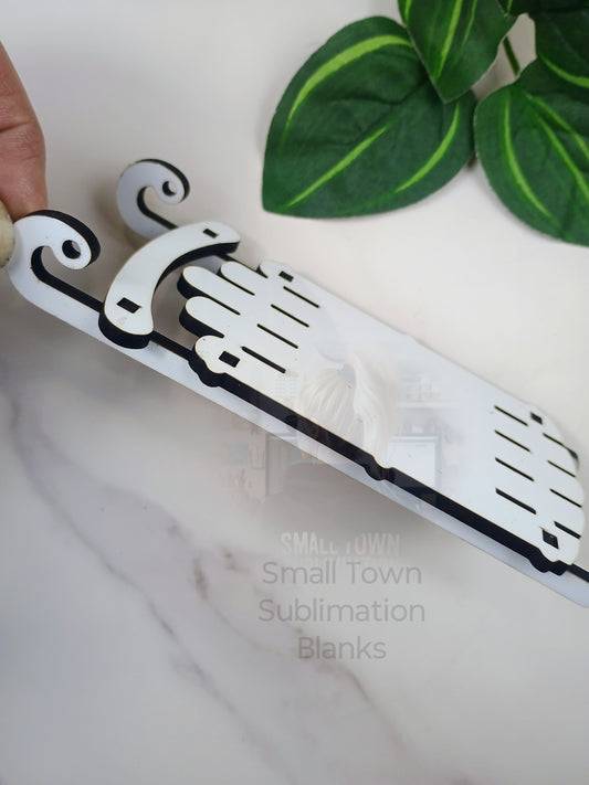 Sled Christmas tree ornament blank