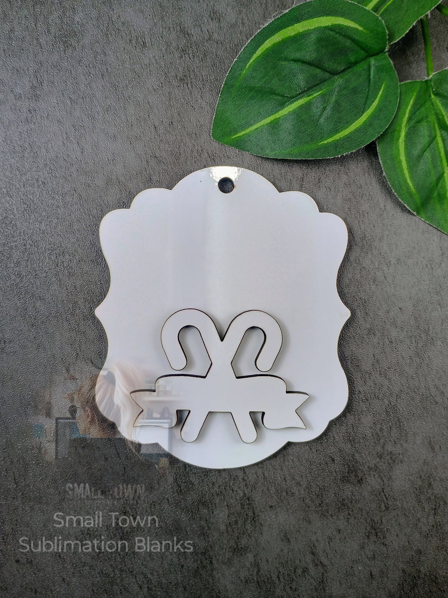 Candy cane decorative ornament