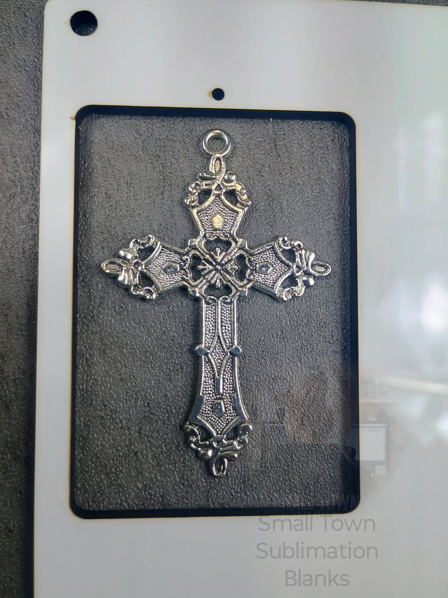 Cross hanger sublimation blank Christmas Ornament